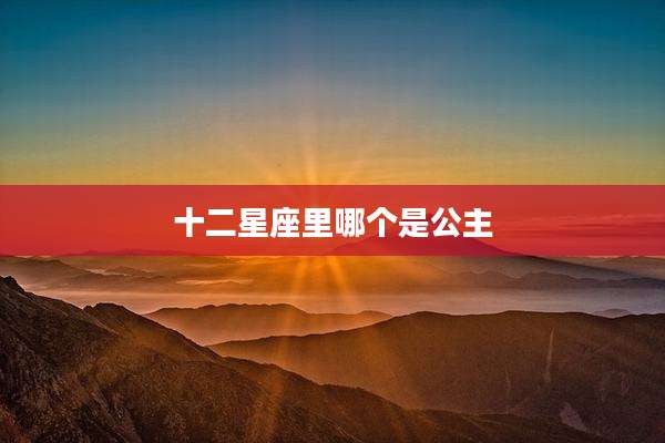 十二星座里哪个是公主