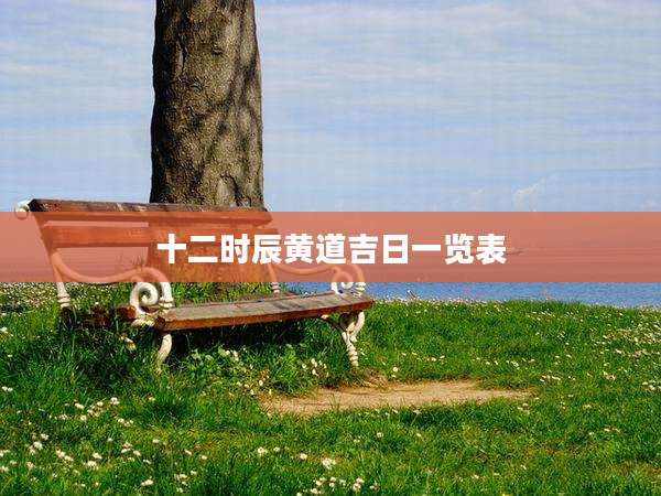 十二时辰黄道吉日一览表