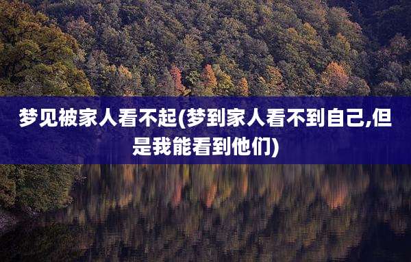 梦见被家人看不起(梦到家人看不到自己,但是我能看到他们)