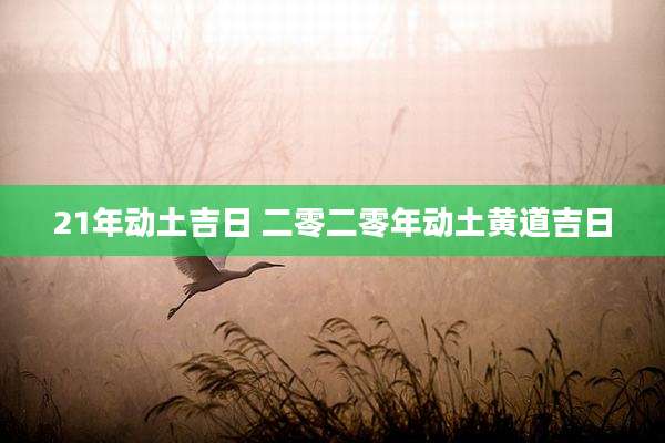 21年动土吉日 二零二零年动土黄道吉日