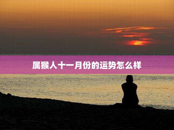 属猴人十一月份的运势怎么样