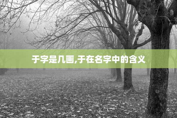于字是几画,于在名字中的含义