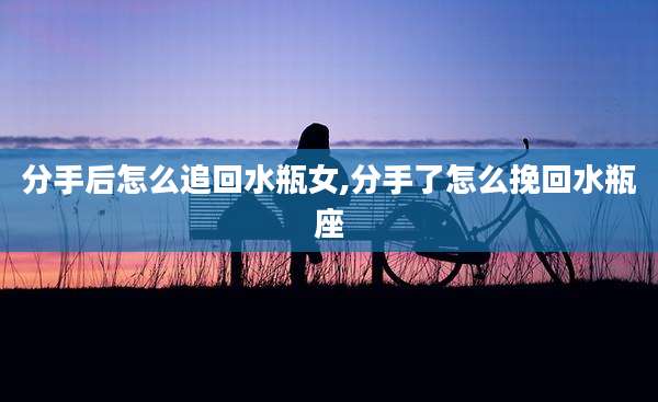 分手后怎么追回水瓶女,分手了怎么挽回水瓶座