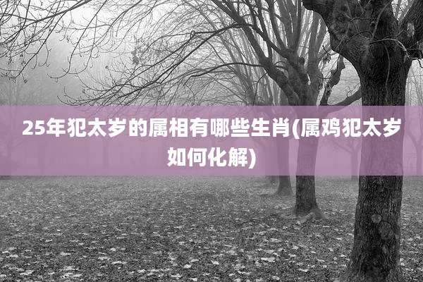 25年犯太岁的属相有哪些生肖(属鸡犯太岁如何化解)