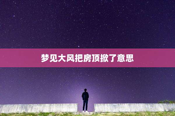 梦见大风把房顶掀了意思