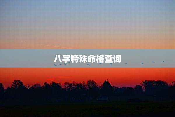 八字特殊命格查询