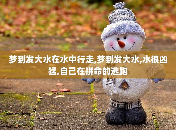 梦到发大水在水中行走,梦到发大水,水很凶猛,自己在拼命的逃跑