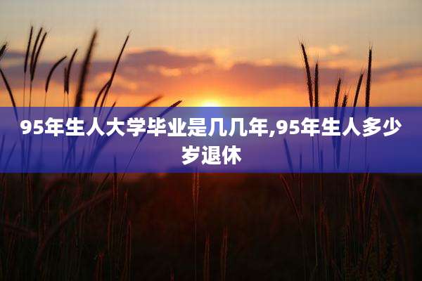 95年生人大学毕业是几几年,95年生人多少岁退休