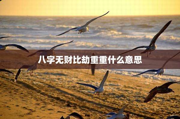 八字无财比劫重重什么意思