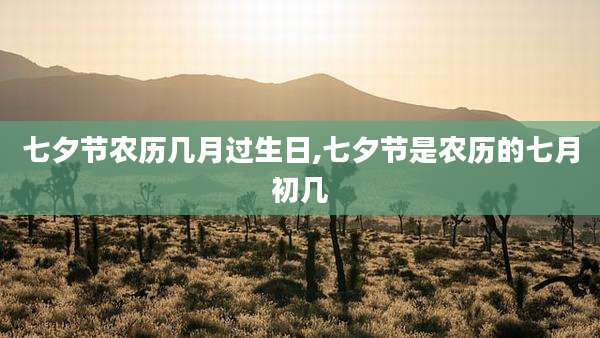 七夕节农历几月过生日,七夕节是农历的七月初几
