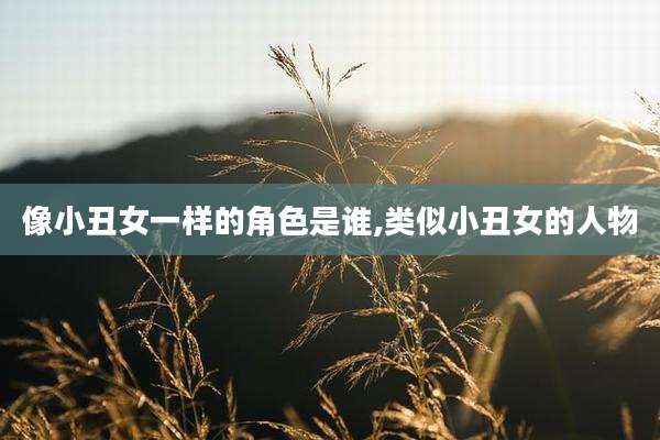像小丑女一样的角色是谁,类似小丑女的人物