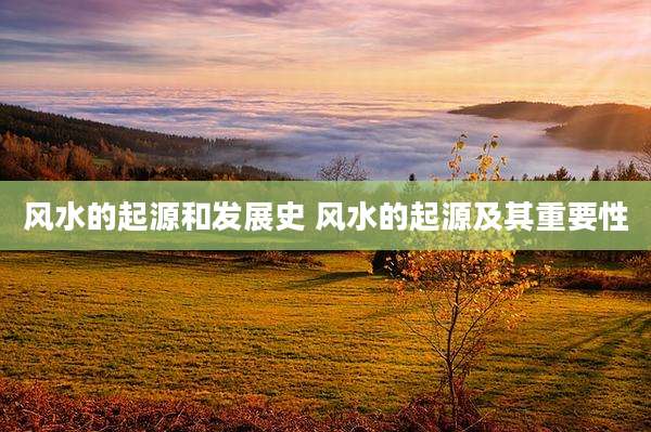 风水的起源和发展史 风水的起源及其重要性