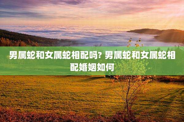 男属蛇和女属蛇相配吗? 男属蛇和女属蛇相配婚姻如何
