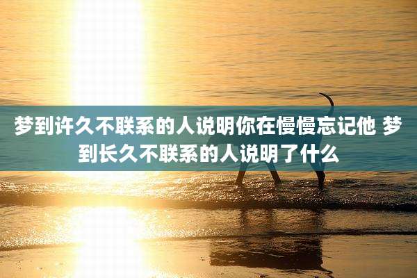 梦到许久不联系的人说明你在慢慢忘记他 梦到长久不联系的人说明了什么