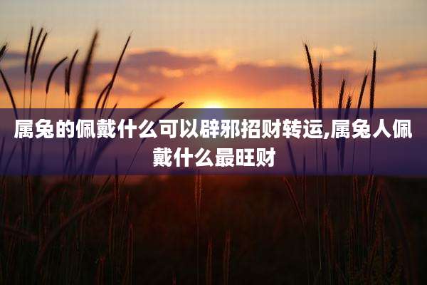 属兔的佩戴什么可以辟邪招财转运,属兔人佩戴什么最旺财