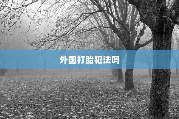 外国打胎犯法吗