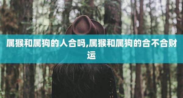 属猴和属狗的人合吗,属猴和属狗的合不合财运