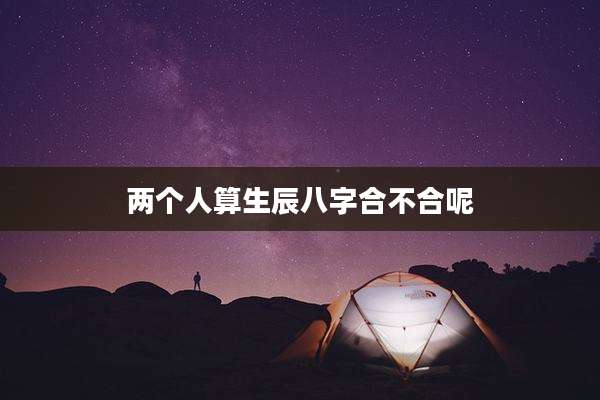 两个人算生辰八字合不合呢