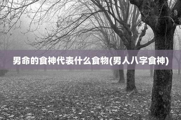 男命的食神代表什么食物(男人八字食神)