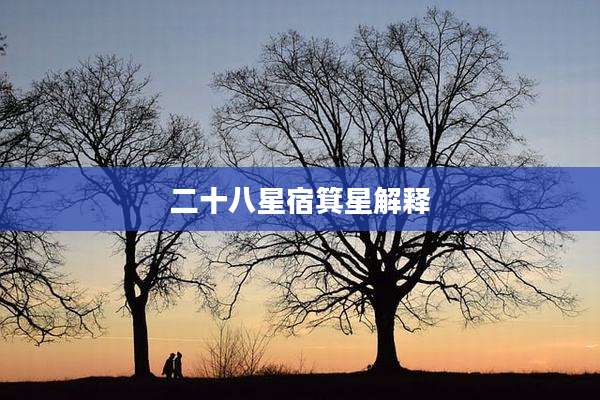 二十八星宿箕星解释