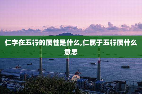 仁字在五行的属性是什么,仁属于五行属什么意思