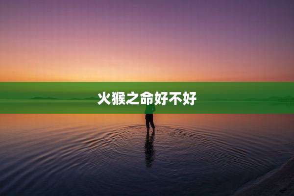 火猴之命好不好
