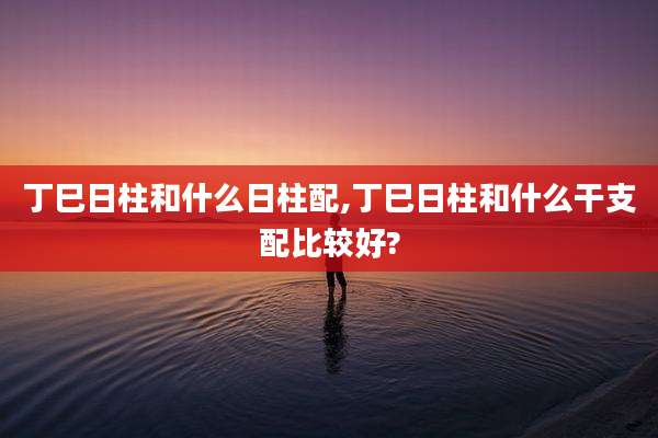 丁巳日柱和什么日柱配,丁巳日柱和什么干支配比较好?