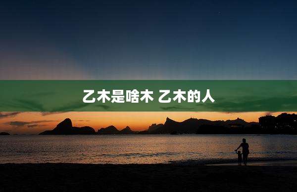 乙木是啥木 乙木的人