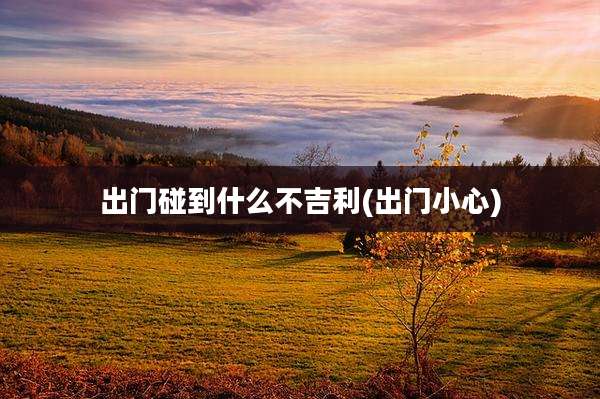 出门碰到什么不吉利(出门小心)
