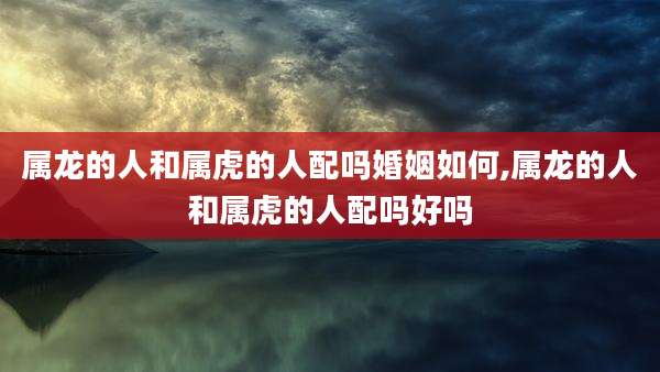 属龙的人和属虎的人配吗婚姻如何,属龙的人和属虎的人配吗好吗