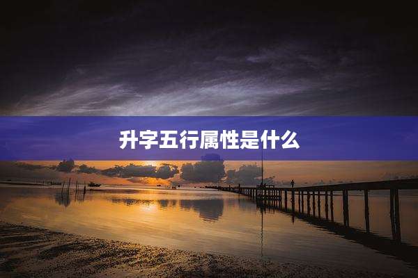 升字五行属性是什么
