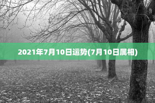 2021年7月10日运势(7月10日属相)