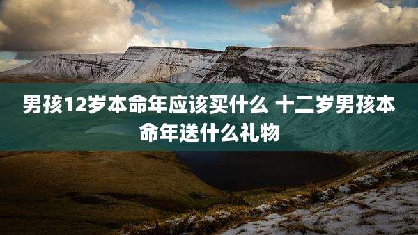 男孩12岁本命年应该买什么 十二岁男孩本命年送什么礼物