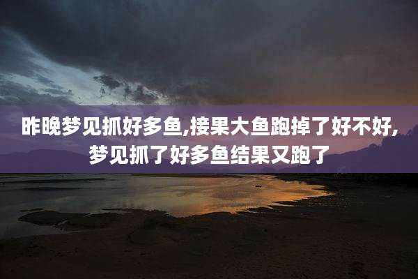 昨晚梦见抓好多鱼,接果大鱼跑掉了好不好,梦见抓了好多鱼结果又跑了