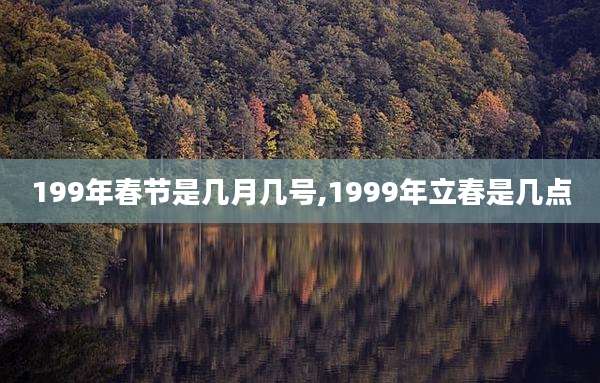 199年春节是几月几号,1999年立春是几点