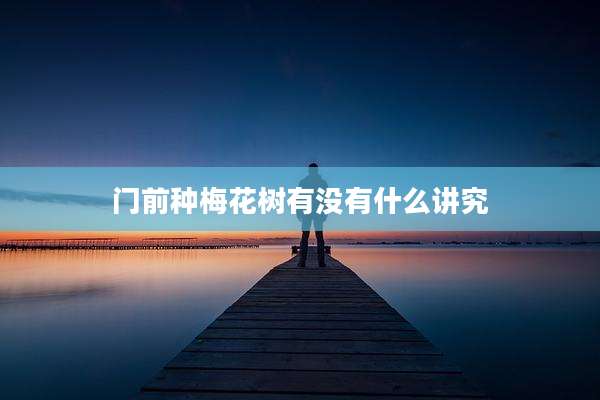 门前种梅花树有没有什么讲究