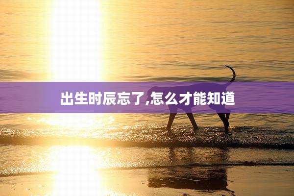 出生时辰忘了,怎么才能知道