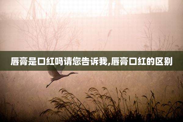 唇膏是口红吗请您告诉我,唇膏口红的区别