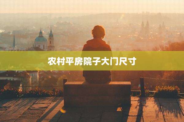 农村平房院子大门尺寸