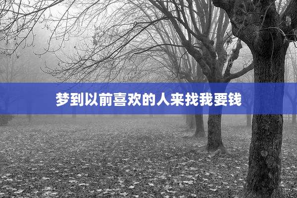 梦到以前喜欢的人来找我要钱