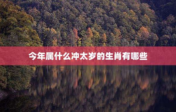 今年属什么冲太岁的生肖有哪些