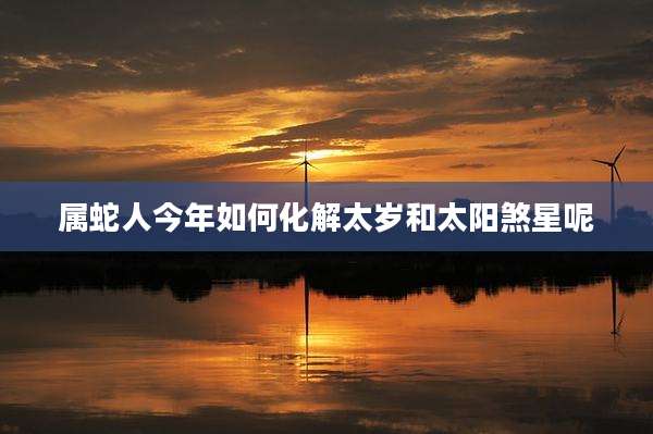 属蛇人今年如何化解太岁和太阳煞星呢