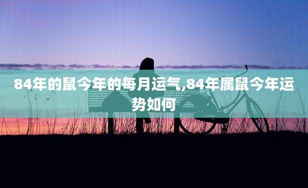 84年的鼠今年的每月运气,84年属鼠今年运势如何