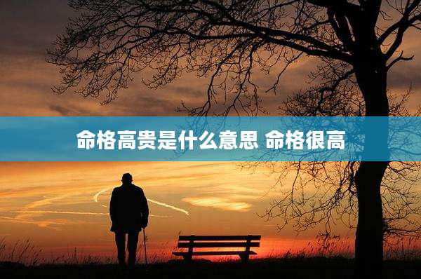 命格高贵是什么意思 命格很高
