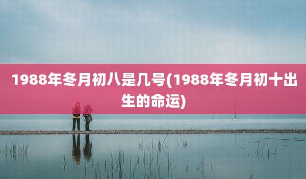 1988年冬月初八是几号(1988年冬月初十出生的命运)