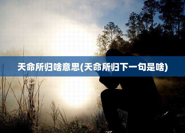 天命所归啥意思(天命所归下一句是啥)