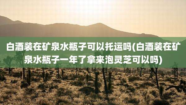 白酒装在矿泉水瓶子可以托运吗(白酒装在矿泉水瓶子一年了拿来泡灵芝可以吗)