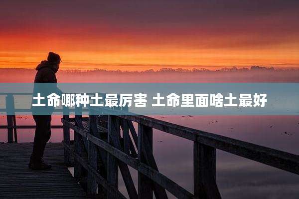 土命哪种土最厉害 土命里面啥土最好