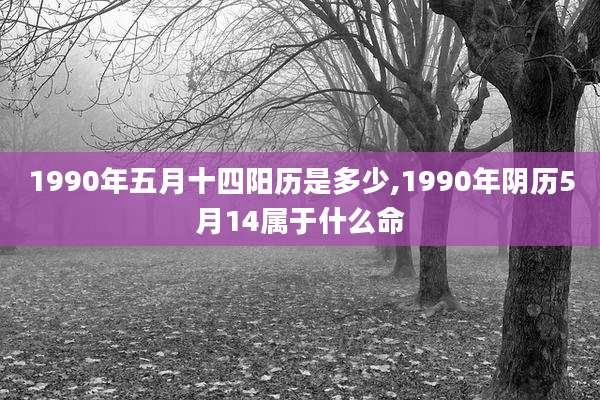 1990年五月十四阳历是多少,1990年阴历5月14属于什么命