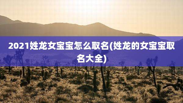 2021姓龙女宝宝怎么取名(姓龙的女宝宝取名大全)